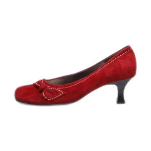 Gabor Mid-Heel Shoes Suede Red Colour For Women