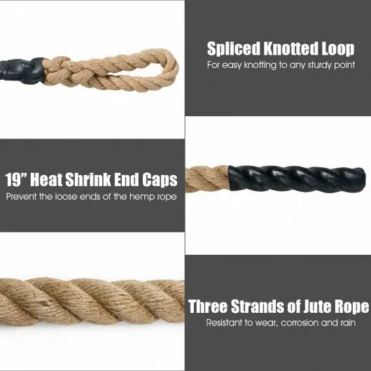 1.5 inch Gym Fitness Training Grips Strength Climbing Rope-15'