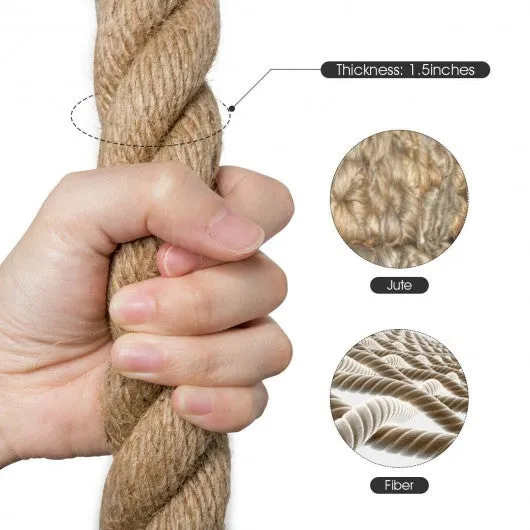 1.5 inch Gym Fitness Training Grips Strength Climbing Rope-30'