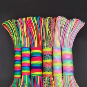 164FT Rainbow Cord Rope  Bracelet Accessories in Various Sizes