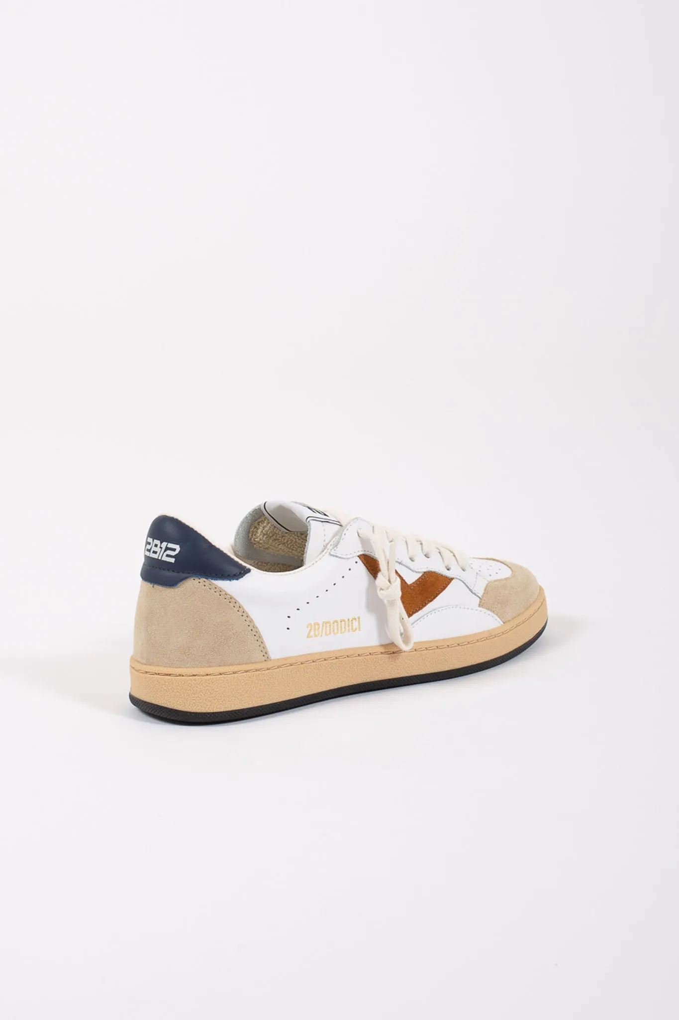 2b12 Sneakers Lacci Retro Blu Bianco Bambino