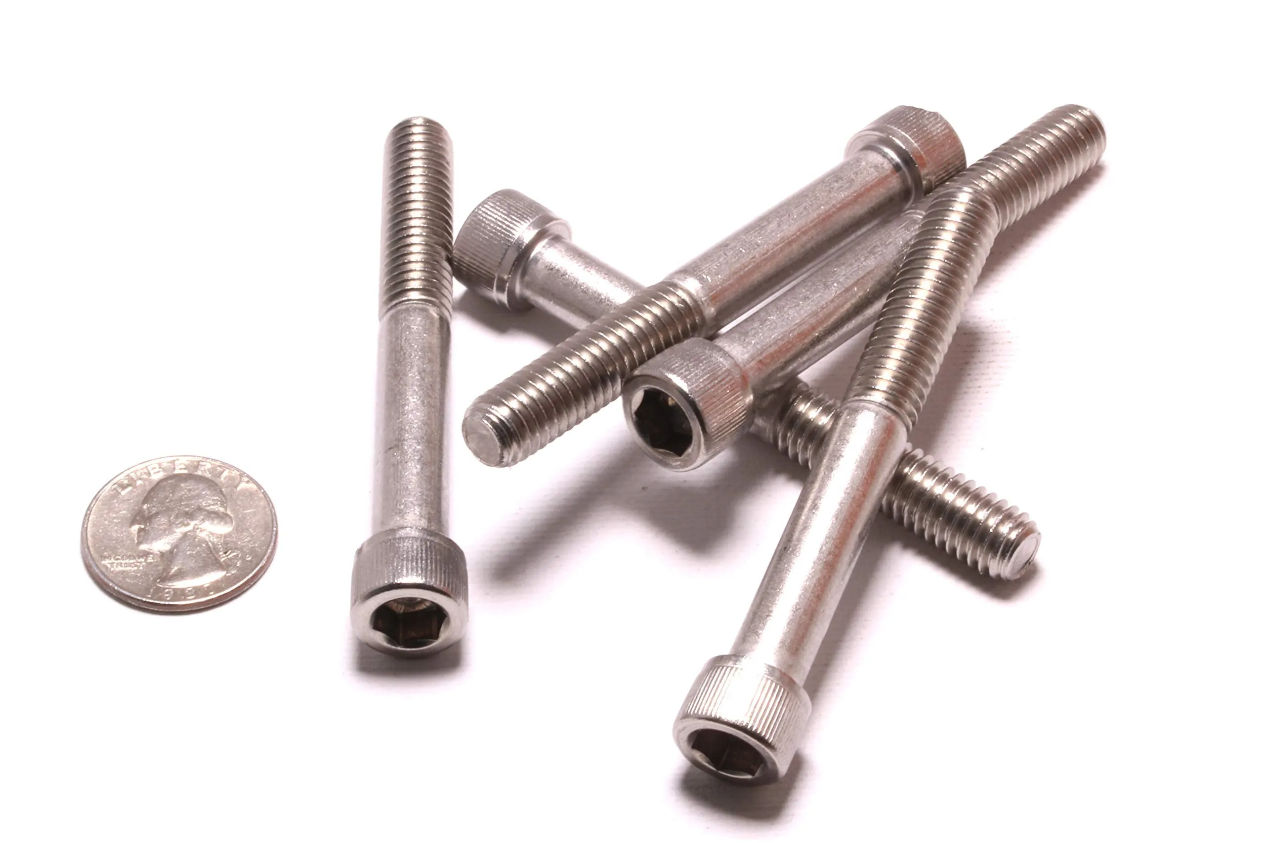 3/8"-16 x 3" Stainless Rock Climbing Hold Socket Head Cap Screw, 18-8 S/S (25pc