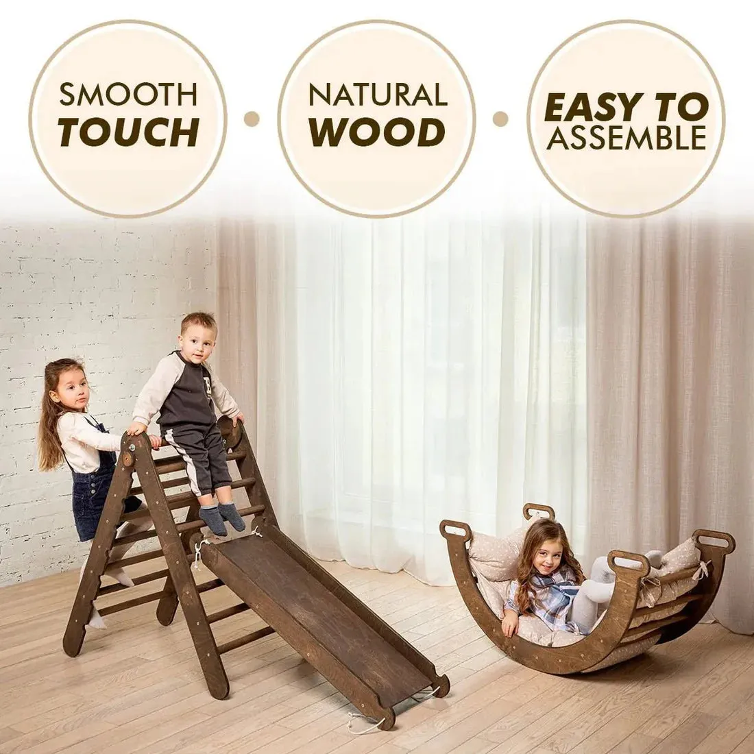 3in1 Montessori PlaySet for Toddlers - Chocolate