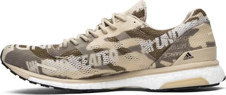 Adidas Undefeated x adiZero Adios 3 'Camo' Sneakers, Tan