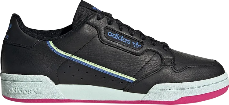 Adidas Wmns Continental 80 'Black Blue Yellow' sneakers, black