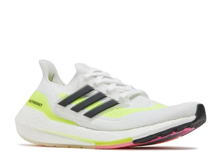 Adidas WMNS ULTRABOOST 21 'WHITE SOLAR YELLOW' sneakers, white