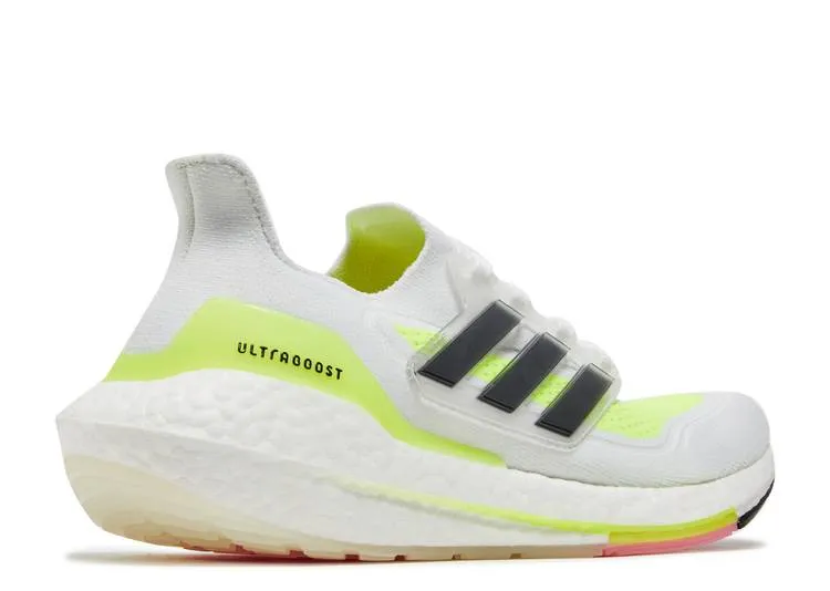 Adidas WMNS ULTRABOOST 21 'WHITE SOLAR YELLOW' sneakers, white