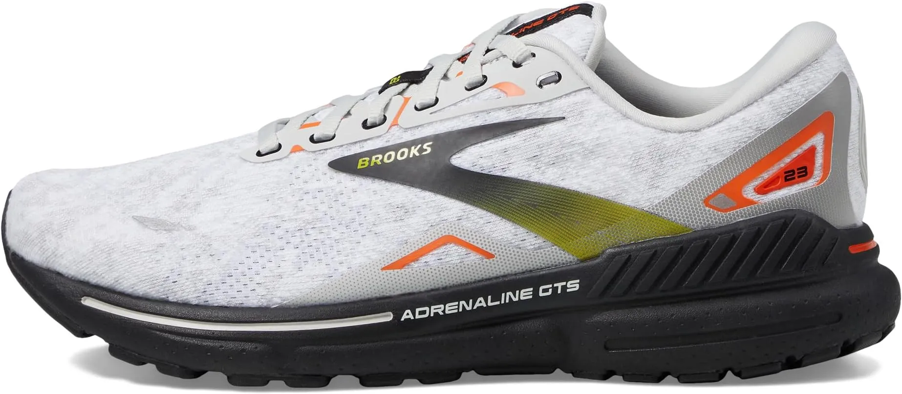 Adrenaline GTS 23 Brooks Sneakers, Oyster/Black/Red Orange