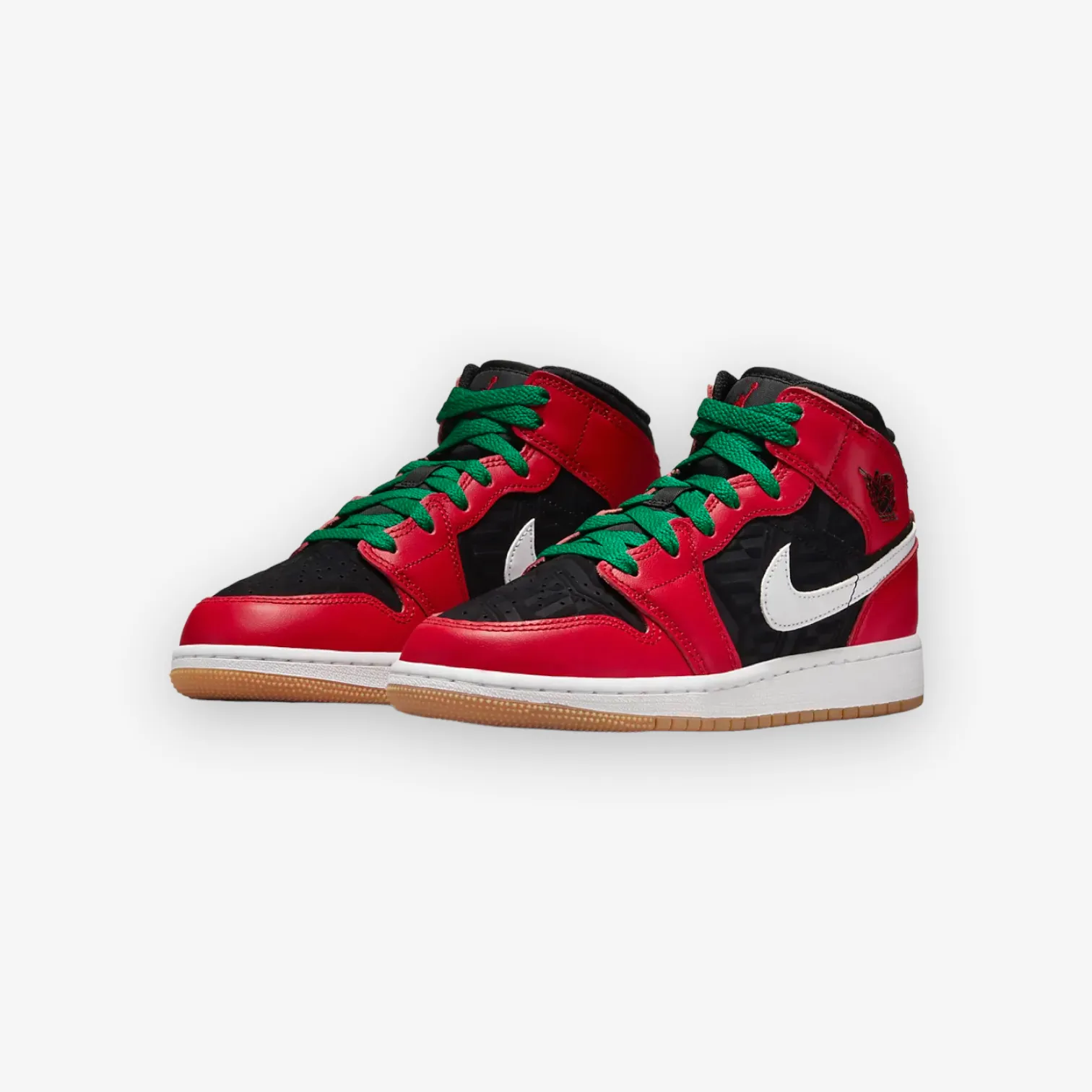 Air Jordan 1 Mid SE GS Black Fire Red White Malachite DQ8418-006