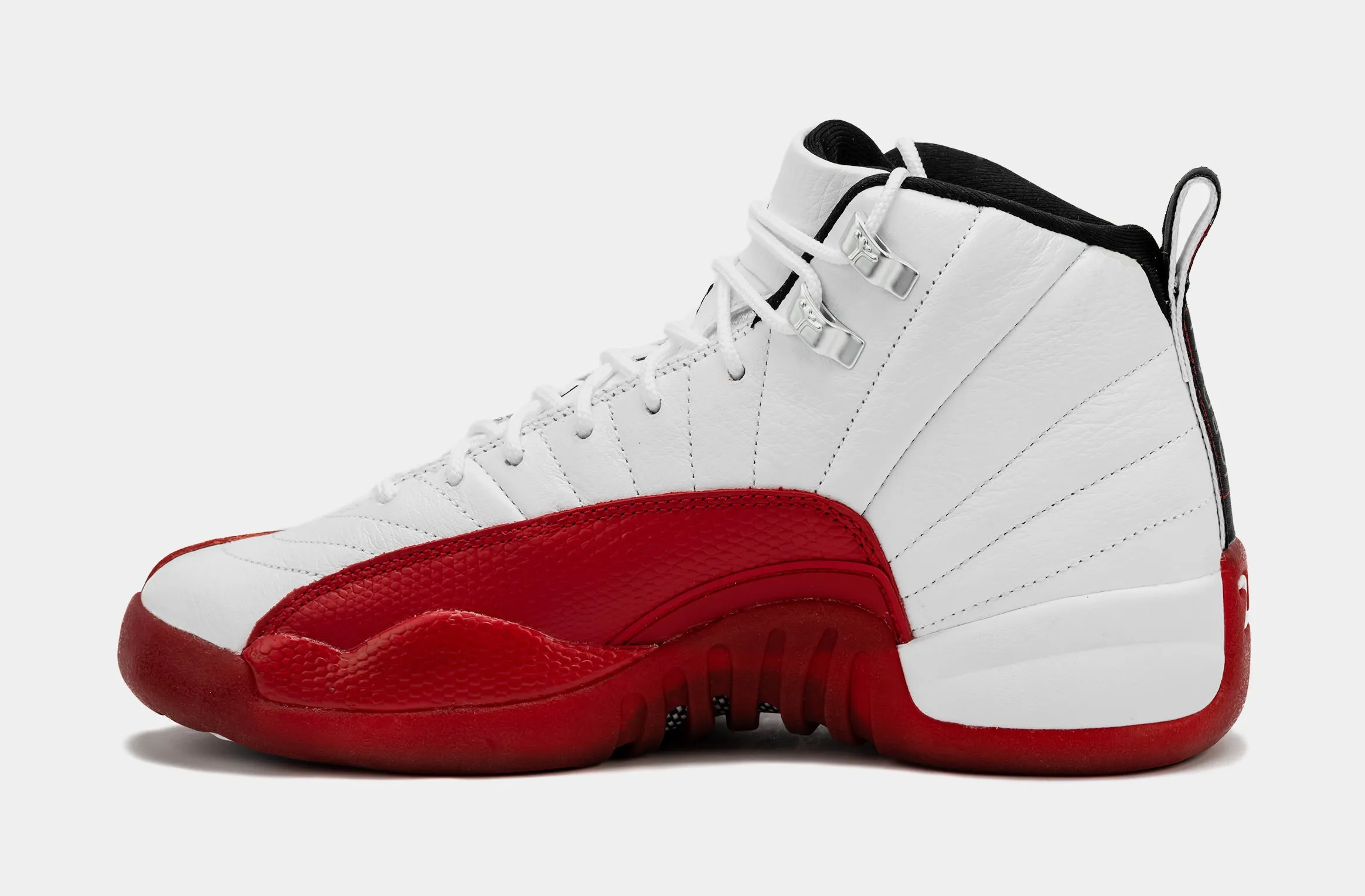 Air Jordan 12 Retro Cherry Grade School Lifestyle Shoes (Cherry/White)