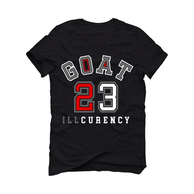 Air Jordan 13 Retro “Black Flint”| ILLCURRENCY Black T-Shirt (GOAT 23 illcurrency)