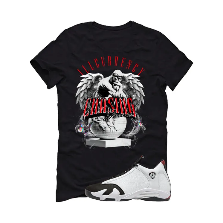 Air Jordan 14 Black Toe Black T-Shirt (Chasing Dreams)| illcurrency