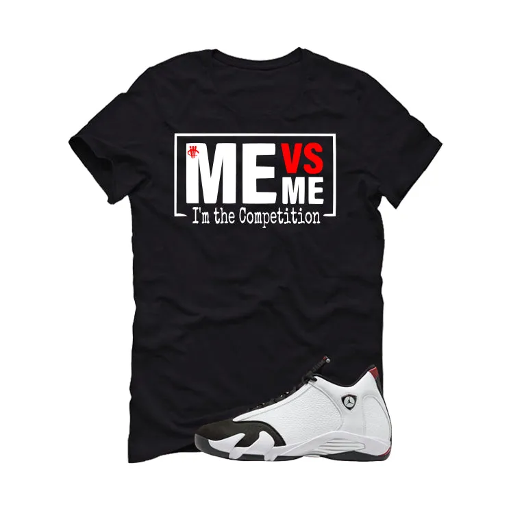 Air Jordan 14 Black Toe Black T-Shirt (Me vs Me)| illcurrency