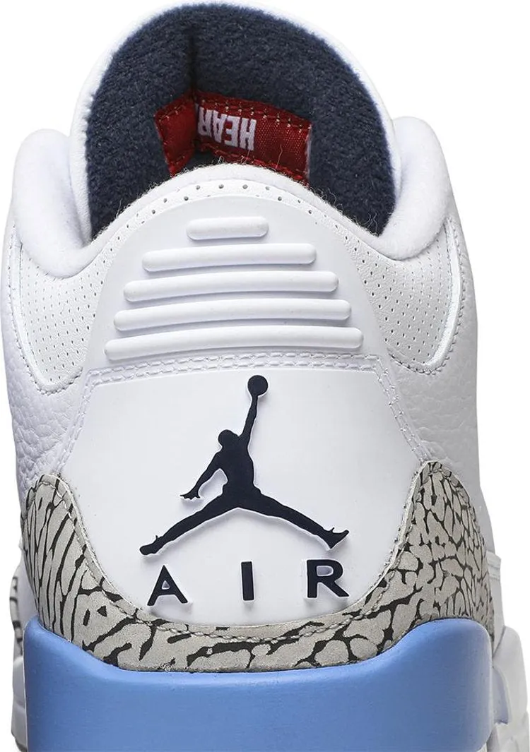 Air Jordan 3 Retro UNC sneakers, blue