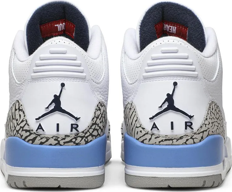 Air Jordan 3 Retro UNC sneakers, blue