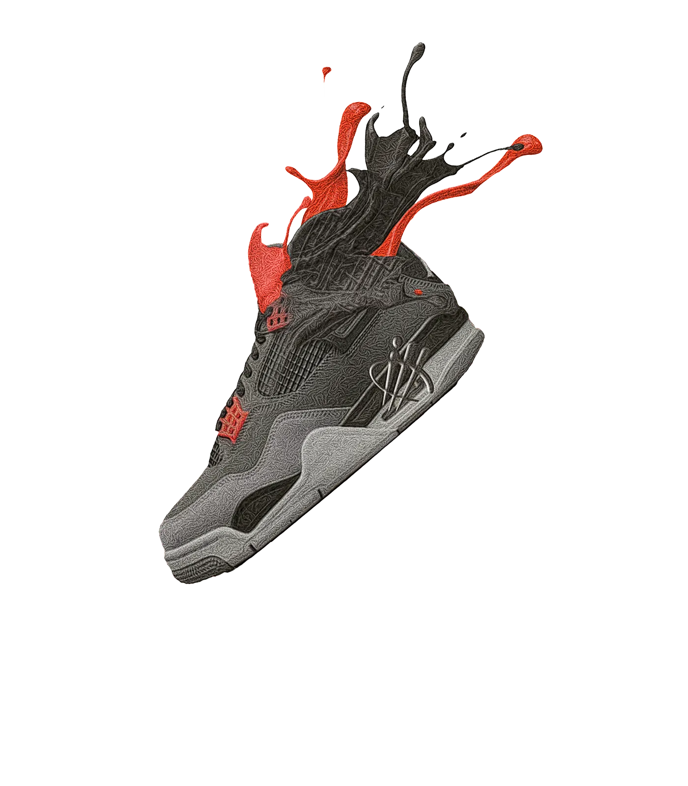 Air Jordan 4 “Infrared” Grey T-Shirt (SPLASH 4)