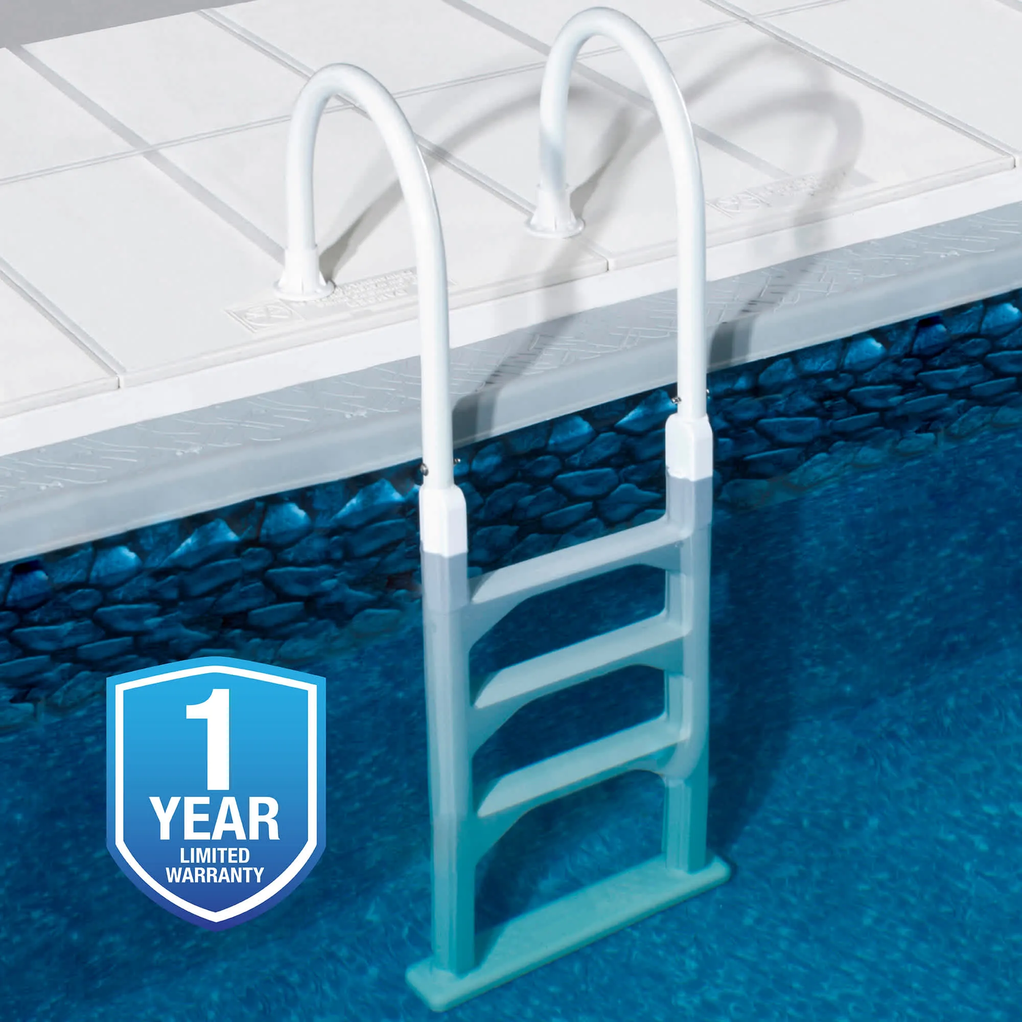 Aluminum/Resin In-Pool Ladder for Above Ground Pools