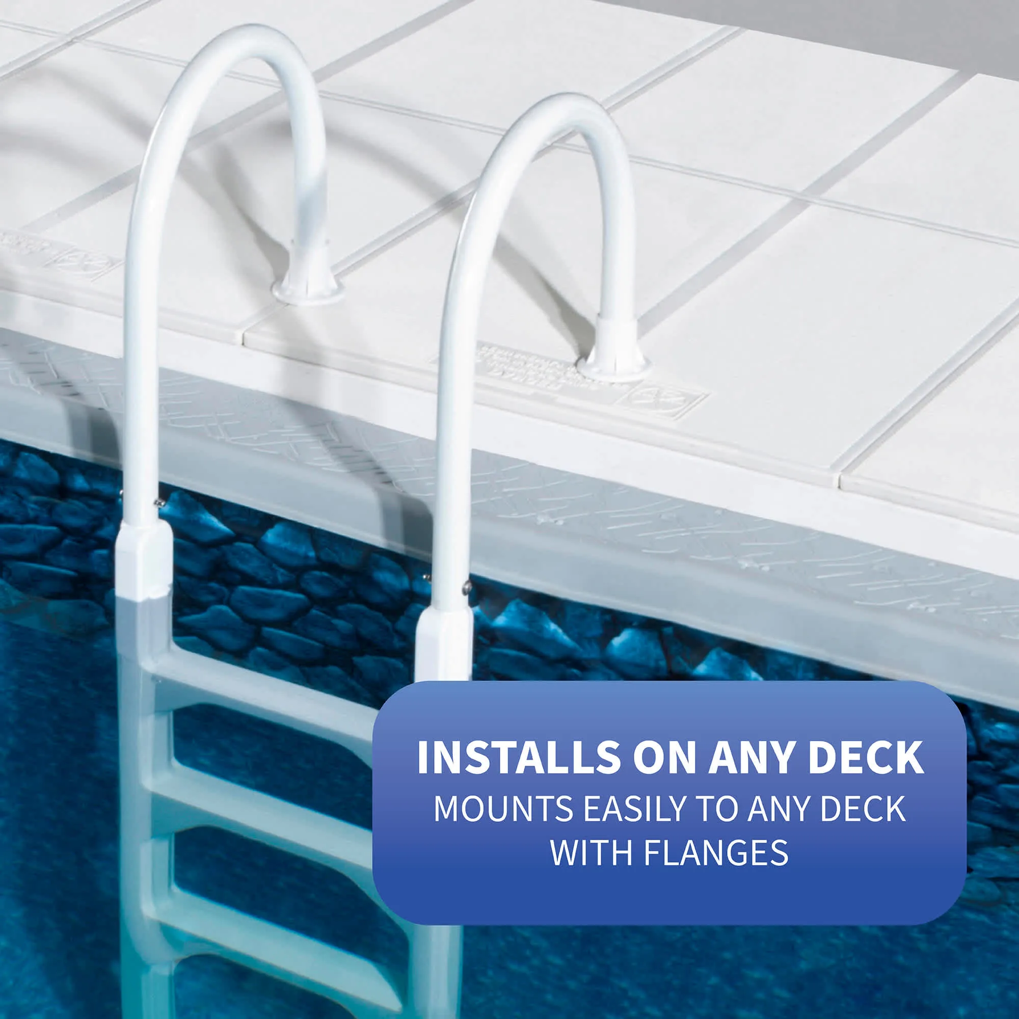 Aluminum/Resin In-Pool Ladder for Above Ground Pools