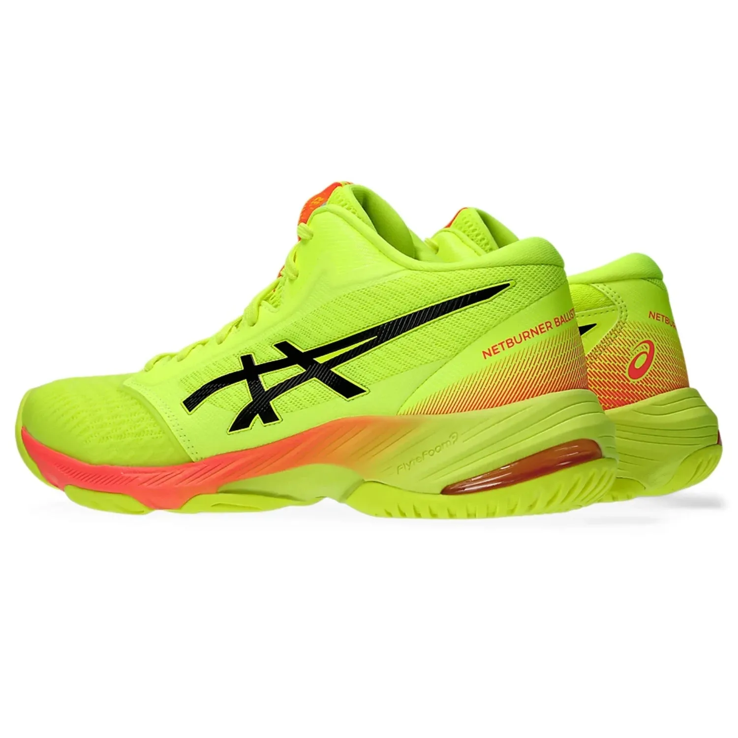 ASICS Netburner Ballistic FF MT 3 Paris Men's Badminton Shoe, Safety Yellow/Black