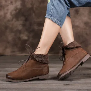 Autumn Winter Leather Velvet Strap Soft Bottom Cotton Women's Shoes