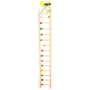 Avi One Wooden Ladder Bird Toy 14 Rung with Beads