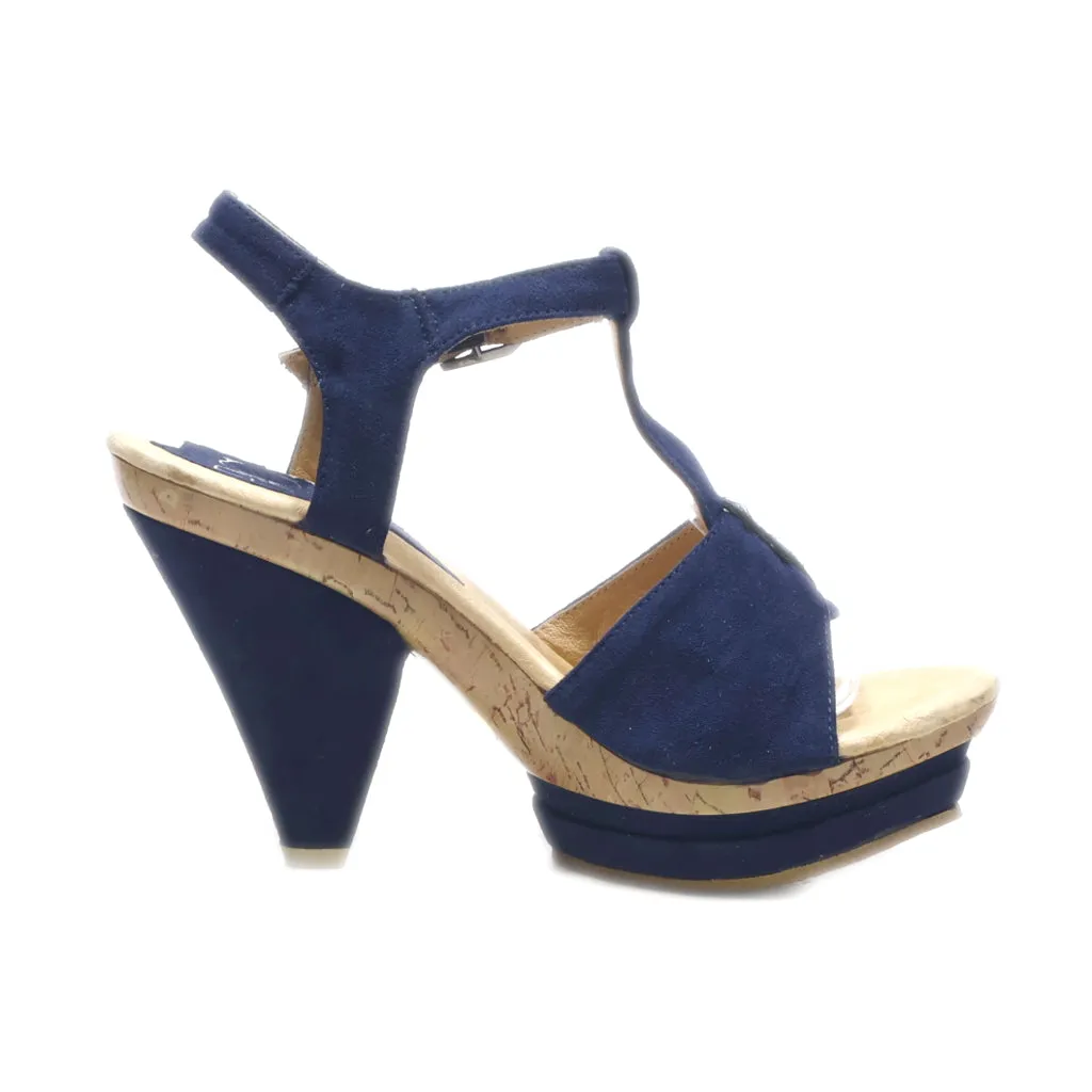 Best Connections High-Heel Shoes Suede Blue Colour For Women