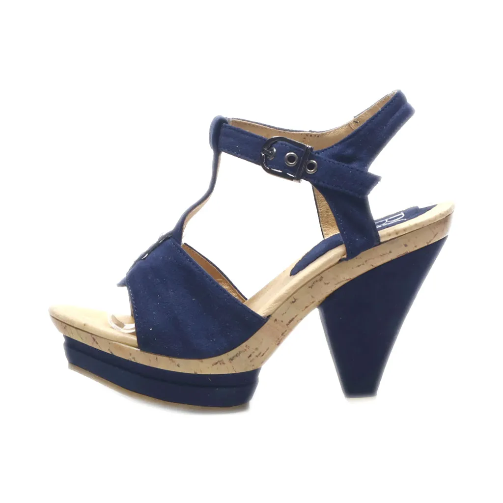 Best Connections High-Heel Shoes Suede Blue Colour For Women