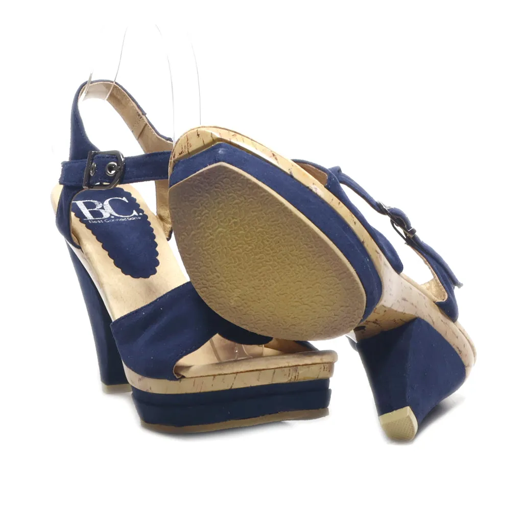 Best Connections High-Heel Shoes Suede Blue Colour For Women