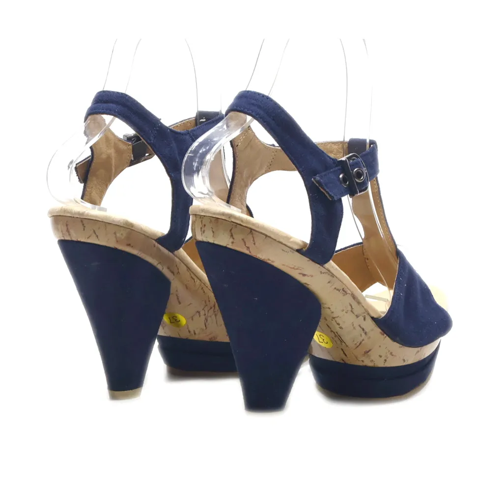 Best Connections High-Heel Shoes Suede Blue Colour For Women