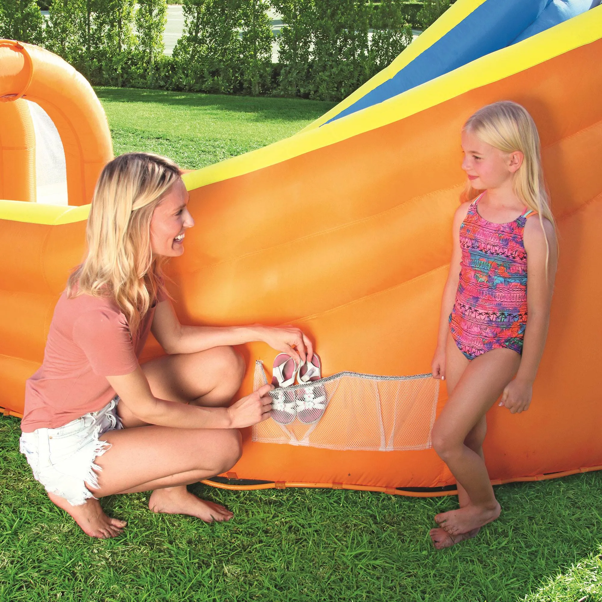 Bestway H2OGO! Hurricane Tunnel Blast Inflatable Kids Water Park Pool with Slide