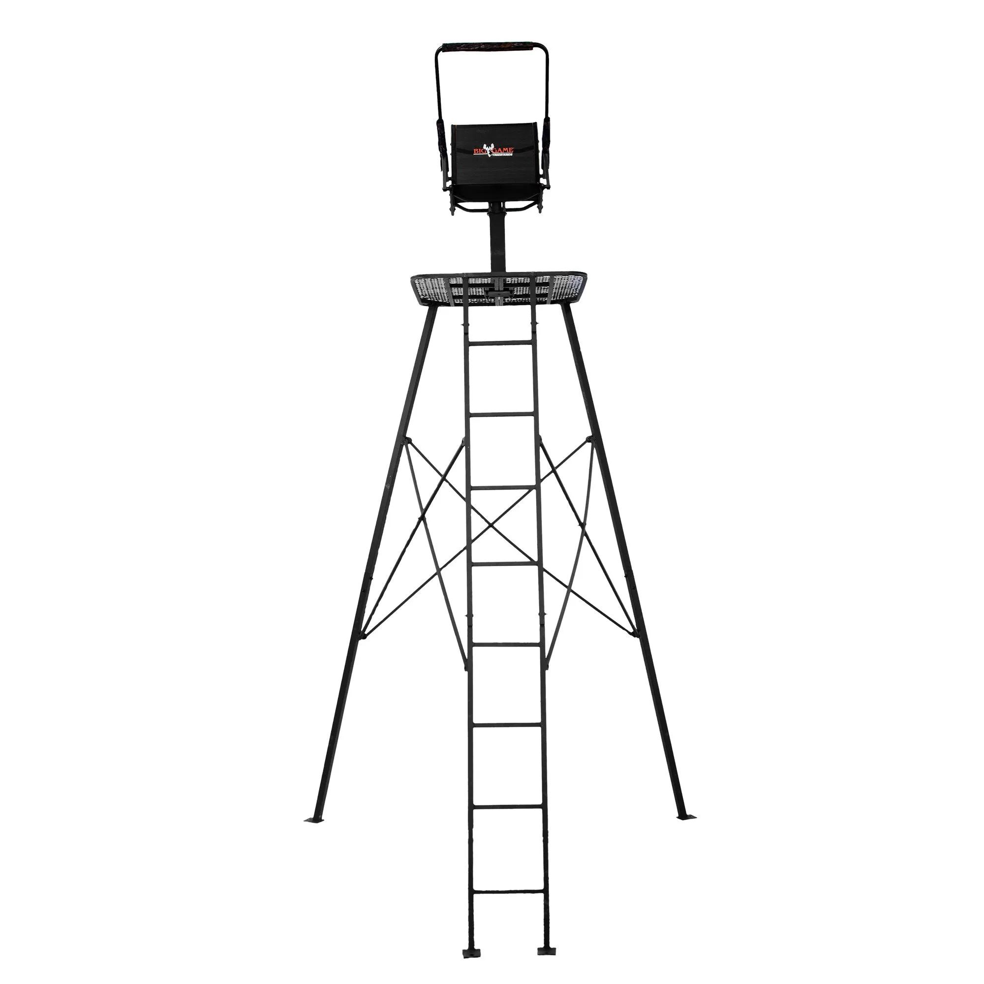 Big Game Apex Tripod Treestand with 360 Degree Seat and Shooting Rail(For Parts)