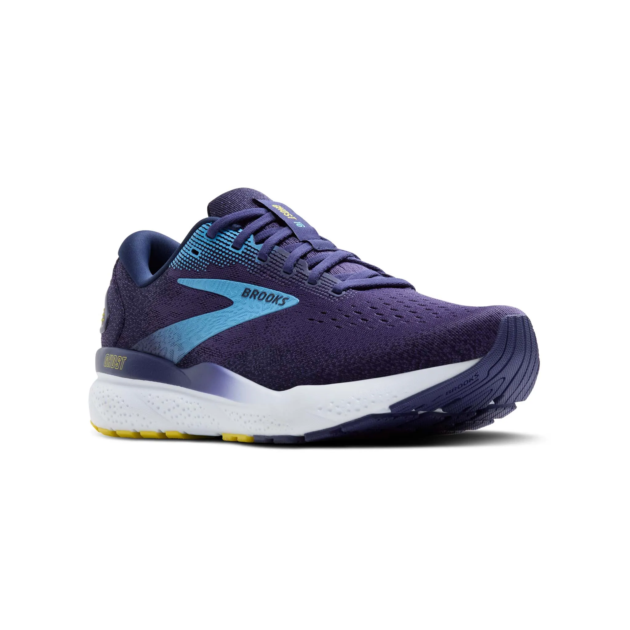 Brooks | Men's Ghost 16 Running Shoes - Blue/Bonnie Blue/Yellow