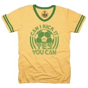 Can I Kick It Yes You Can Ringer V-Neck Tee