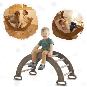 Climbing Arch & Rocker Balance - Montessori Climbers For Kids 1-7 Y.o. – Chocolate