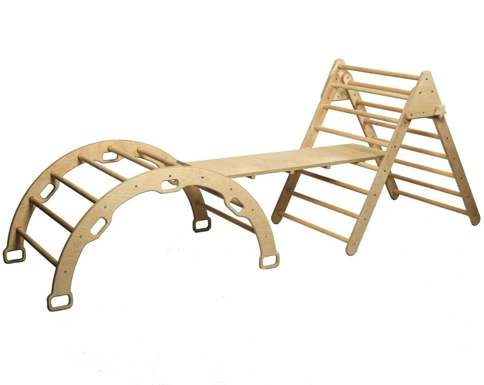 Climbing Triangle And Climbing Arch/rocker And  Rockwall/slider Ramp Or Ladder Slider Ramp