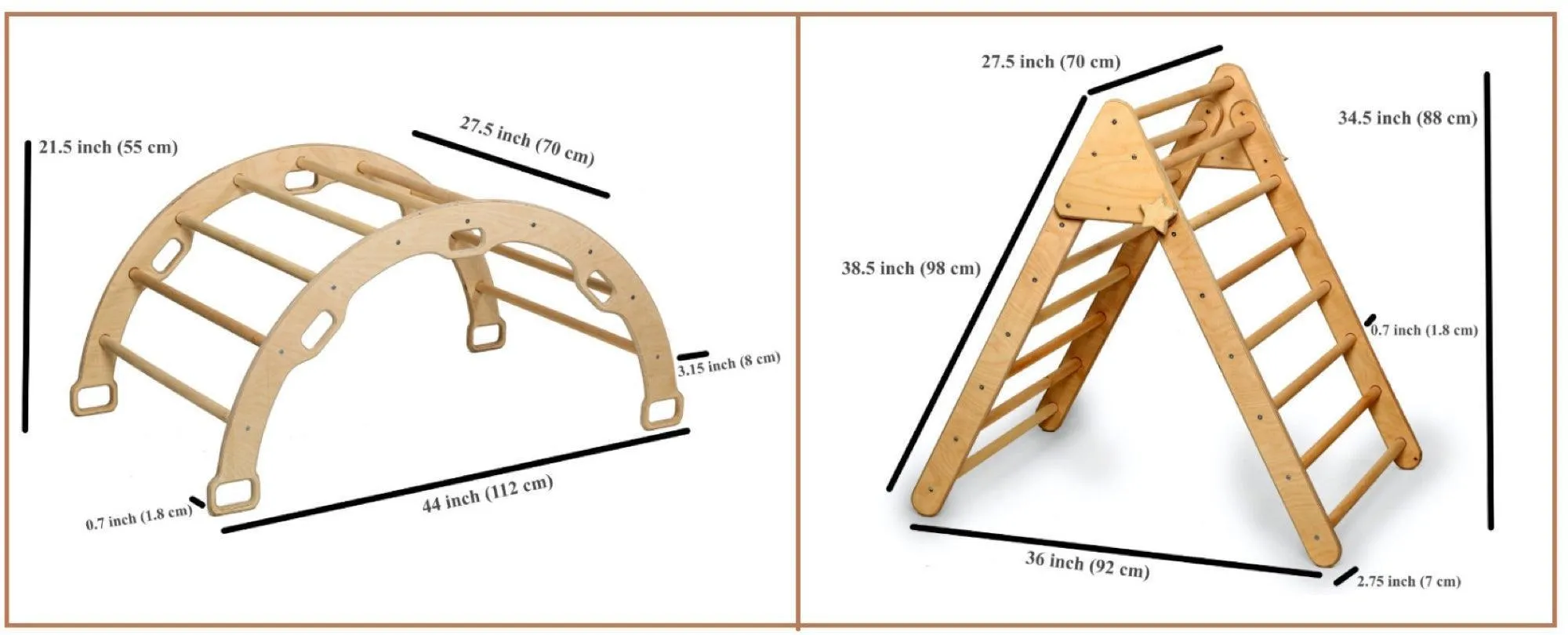 Climbing Triangle And Climbing Arch/rocker And  Rockwall/slider Ramp Or Ladder Slider Ramp