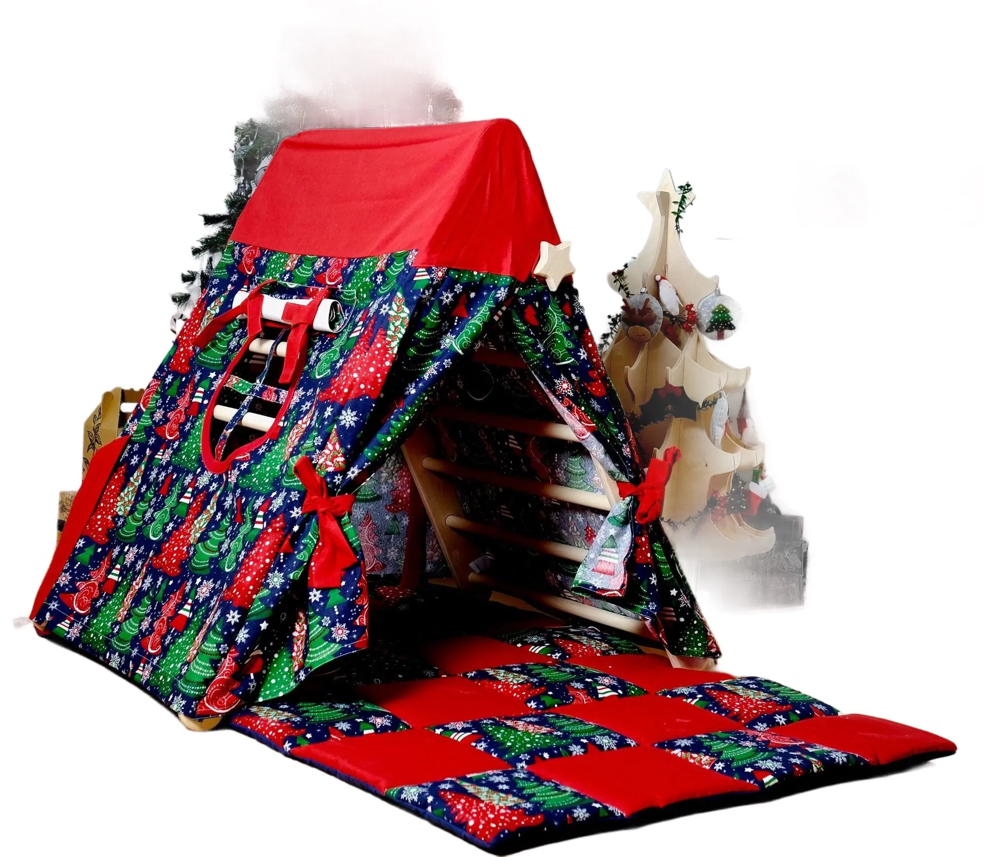 Climbing Triangle With Tent Cover, Mat, Ramp