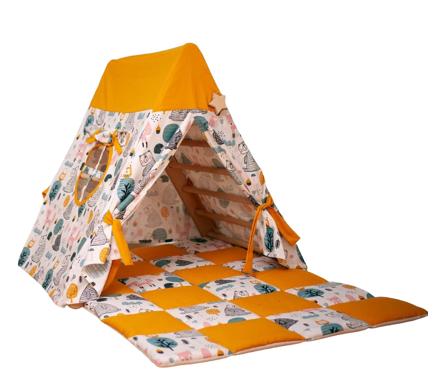 Climbing Triangle With Tent Cover, Mat, Ramp