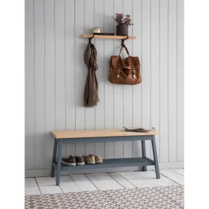 Clockhouse Hallway Bench in Charcoal - Oak & Beech