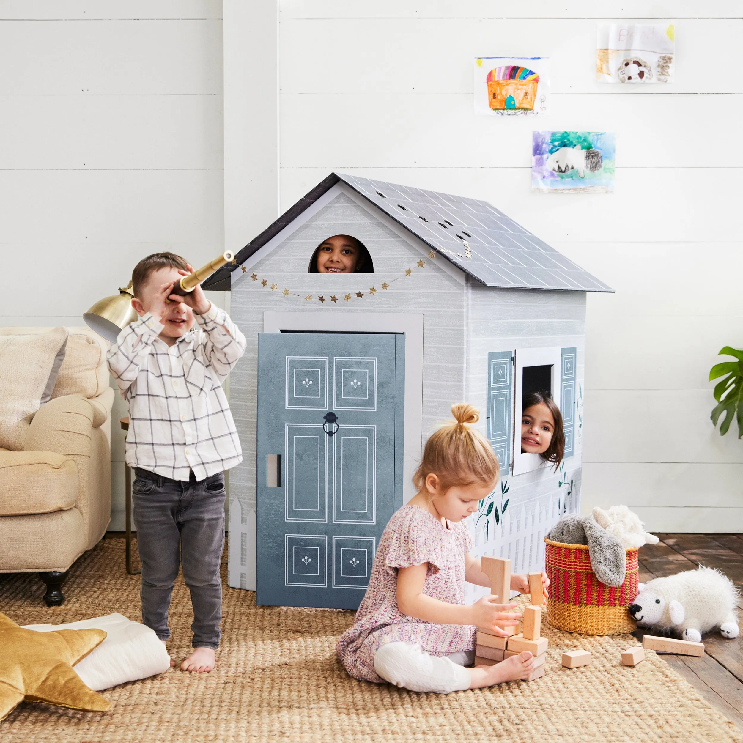 Cottage Cardboard Playhouse