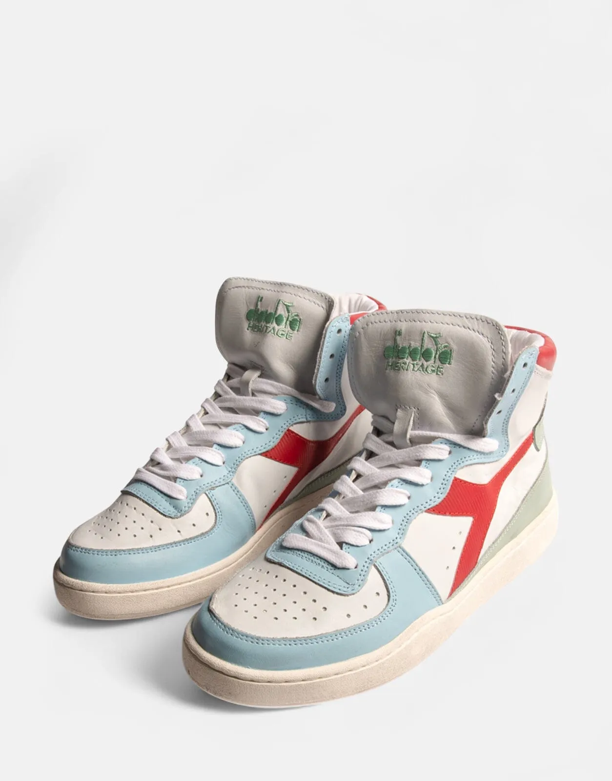 Diadora Mi Basket Used White/Aquamarine Sneakers