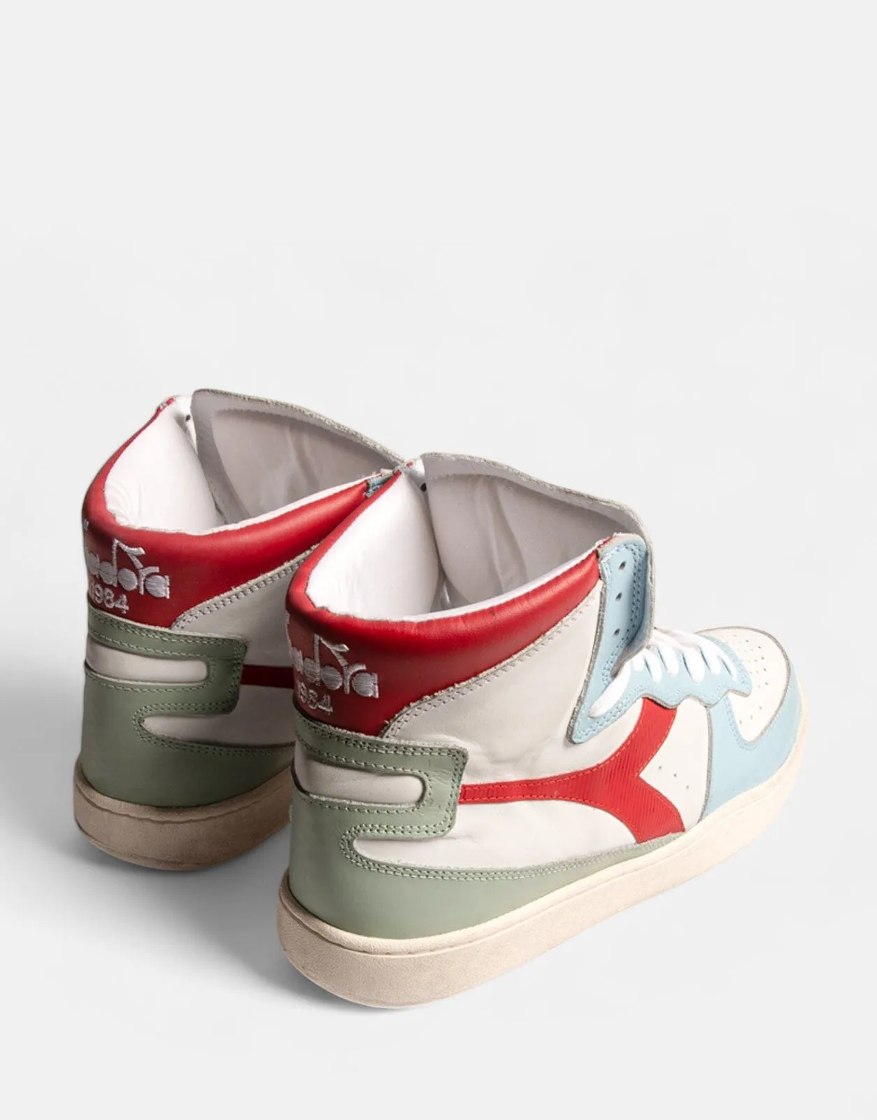 Diadora Mi Basket Used White/Aquamarine Sneakers