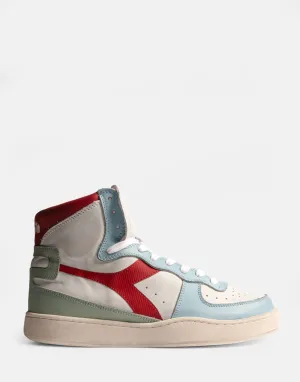 Diadora Mi Basket Used White/Aquamarine Sneakers