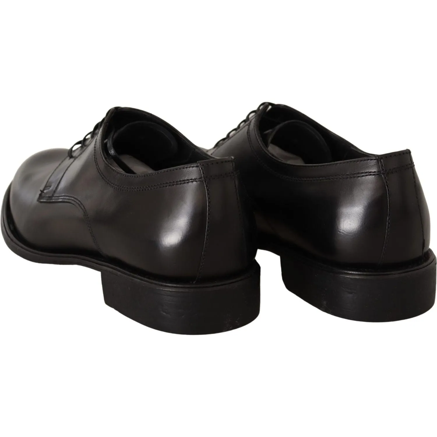 Dolce & Gabbana Elegant Black Leather Formal Derby Shoes