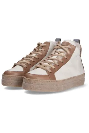 Donna Carolina Eve Shearling High Top Sneakers  46.168.081P | Mix Bull Avorio | Clearance Final Sale