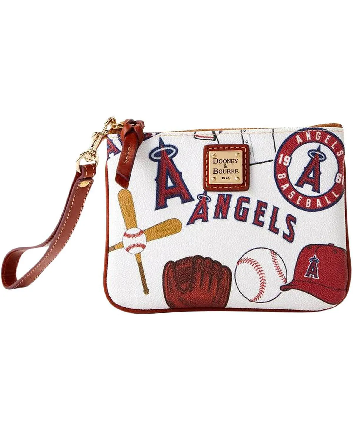 Dooney & Bourke Women's Los Angeles Angels Gameday Suki Medium Strap Sneakers, White