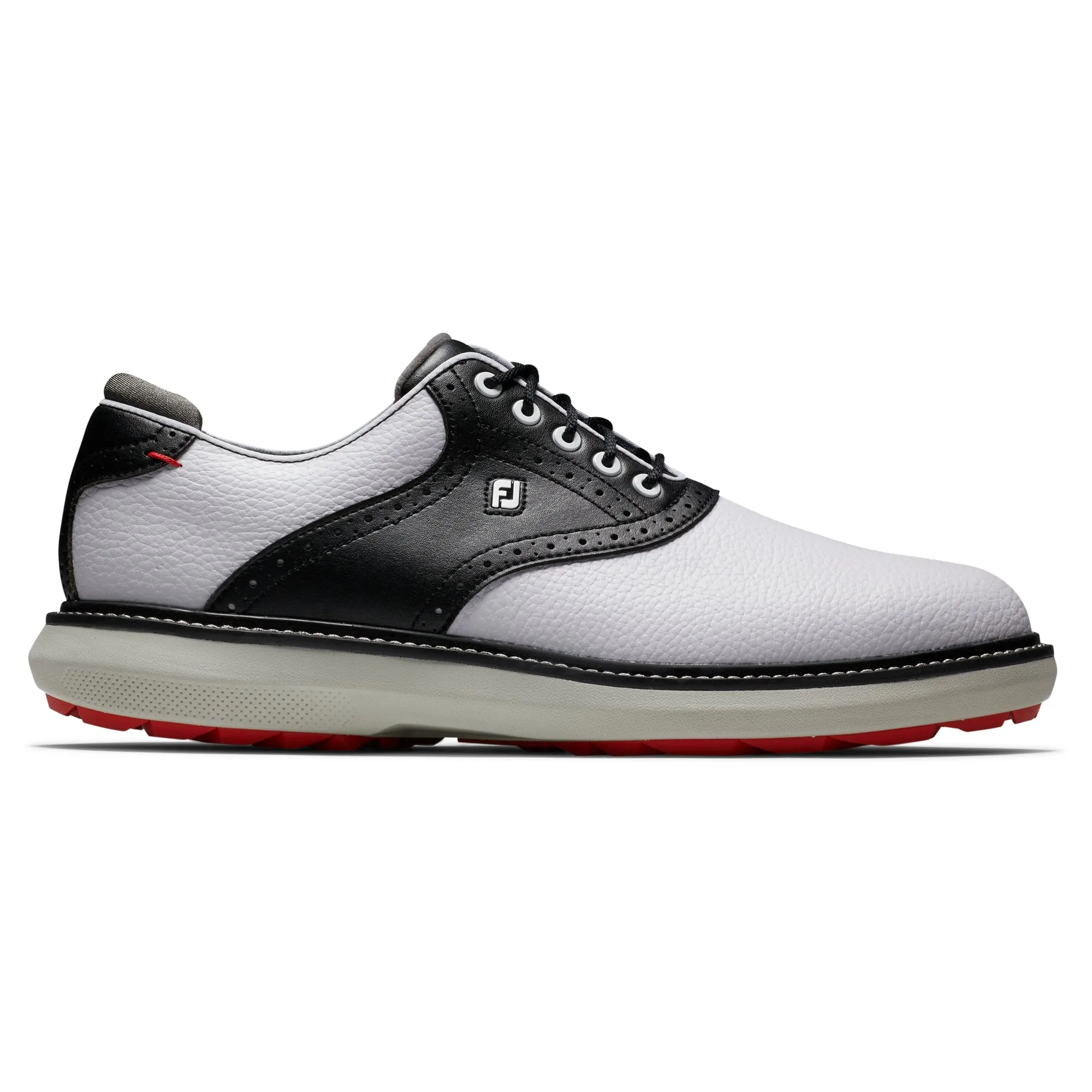 FootJoy Traditions Spikeless Men's Golf Shoes 57924 - White/Black (Previous-Season Style)