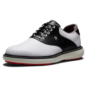 FootJoy Traditions Spikeless Men's Golf Shoes 57924 - White/Black (Previous-Season Style)