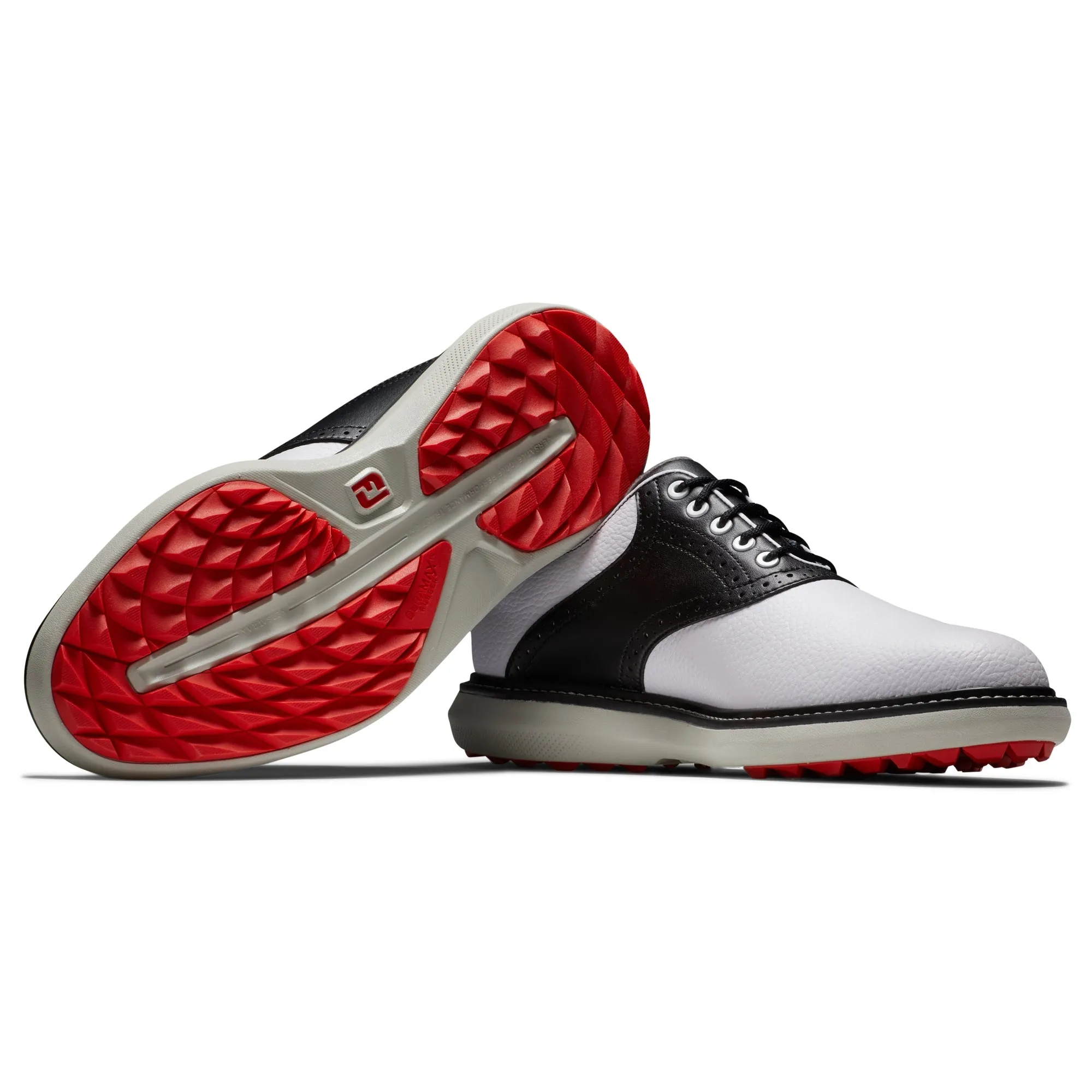 FootJoy Traditions Spikeless Men's Golf Shoes 57924 - White/Black (Previous-Season Style)