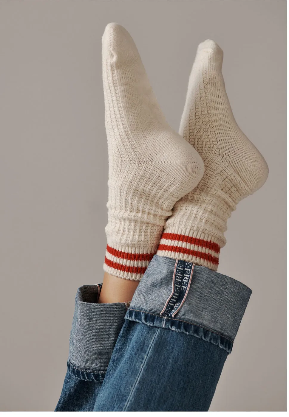 FREE PEOPLE JACKSON COZY STRIPE SOCKS